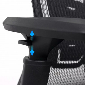Scaun ergonomic cu brate reglabile SYYT 9506, negru, gri