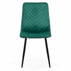Scaun Living din catifea cu picioare negre BUC208 VERDE