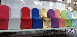 Huse elastice din Lycra pentru scaune banchet, colorate