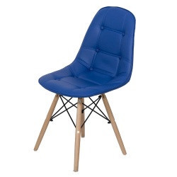 Scaun de bucatarie sezut scoica, picioare fag, piele eco, Verde Buc232