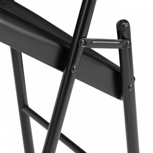 scaun metalic pliabil negru