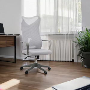 Scaun de birou ERGONOMIC CU SUPORT lombar si spatar inalt off634 gri