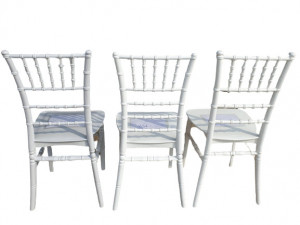 Scaun de evenimente Chiavari, PP reciclata, model KD007, alb