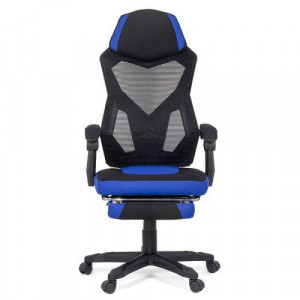Scaun gaming cu suport de picioare OFF 304 albastru