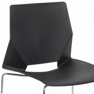 scaun vizitator plastic negru hrc627