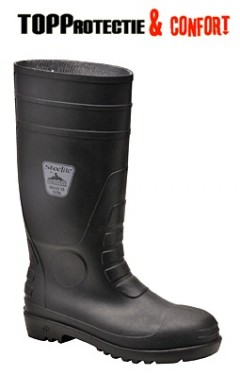 Cizme Steelite S5, impermeabile, cu bombeu din otel, antistatice -verde, negru