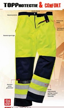 Pantaloni talie reflectorizanta Multi-Norm rezistenti la riscuri multiple