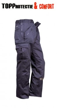 Pantaloni de lucru talie bleumarin cu buzunare fermoar