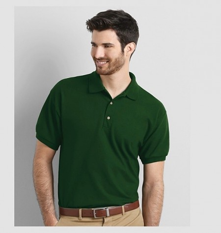 Tricou polo cu guler Gildan 3800 verde Forest green