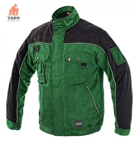 Jacheta salopeta lucru padure gradina verde
