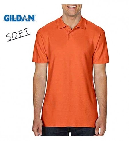 Model nou Tricou polo cu guler de vara SOFT portocaliu