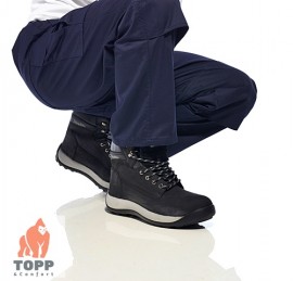 Bocanci piele nubuck Steelite Negru bombeu protectie S3