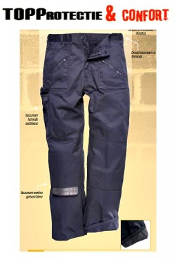 Pantaloni talie, confortabili si rezistenti cu captuseala termica interioara prelucrata