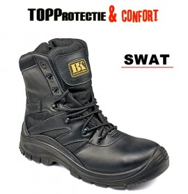 Bocanci SWAT fara protectie din piele bovina BK