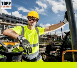 Tricou bumbac 55 constructii, santier, drumuri reflectorizant