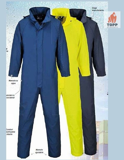 Combinezon de lucru impermeabil cu gluga Sealtex