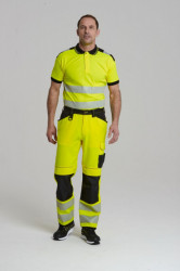 Pantaloni de lucrurezistenti la pete, ulei, murdarie cu benzi reflectorizante