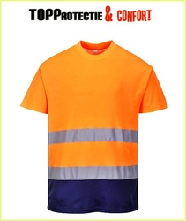 Tricou bumbac 55 constructii, santier, drumuri reflectorizant