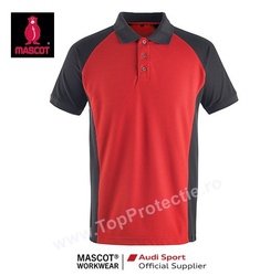 Tricou polo cu guler Rosu/negru Mascot Audi