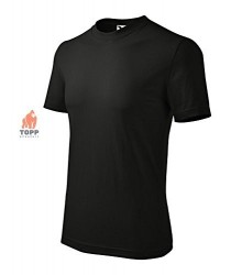 Tricou bumbac negru gros 200 gr