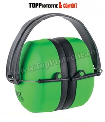 Cască antifon ABS, MAX 500 flexibilă, verde (31052), pliabilă