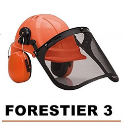 Casca cu viziera protectie FORESTIER 3 din plasa
