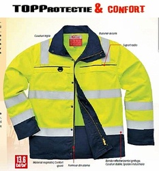 Jacheta de lucru reflectorizanta Multi-Norm protectie la riscuri multiple