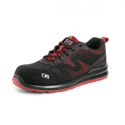 Pantofi de protectie ESD Island Syros O1 respirabil, negru/rosu