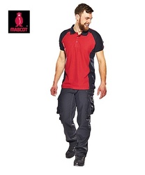Tricou polo cu guler Rosu/negru Mascot Audi