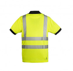 Tricou polo poliester, galben sau portocaliu fluo