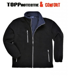 Geaca polar cu design sport gri, negru, bleumarin