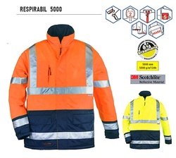 Geaca reflectorizanta 3M benzi rezistente galben portocaliu RESPIRABILA