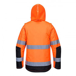 Geaca - vestă fluorescentă cu dungi reflectorizante Super design