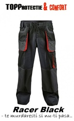 Pantaloni de lucru mecanic negru cu rosu Racer Service-Auto