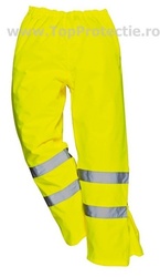 Pantaloni ploaie reflectorizanti Galben fluorescent material respirabil