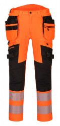 Pantaloni talie DX4 reflectorizanti, rezistenti la uzura
