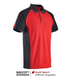 Tricou polo cu guler Rosu/negru Mascot Audi