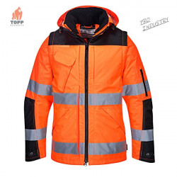 Geaca - vestă fluorescentă cu dungi reflectorizante Super design