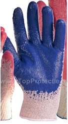 Manusi protectie impregnate in latex albastru rezistenta buna 3860