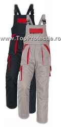Salopete de lucru gri bicolor din bumbac 100% - LICHIDARE 48