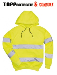 Pulover Hi-vis cu gluga, confortabil, cu benzi reflectorizante