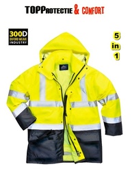 Haina lunga reflectorizanta cu captuseala detasabila 5 in 1 Executive