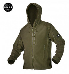 Hanorac fleece military gros verde