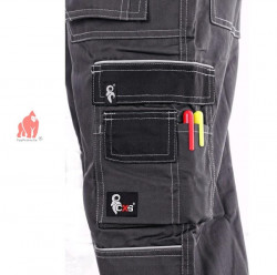 Pantaloni salopeta de lucru Strong gri