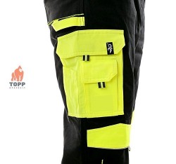 Salopeta lucru industriala contrast negru/galben