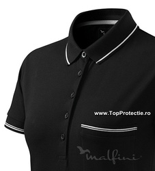 Tricou polo pique Dama 200g/mp rosu, negru, alb Malfini