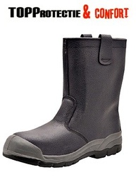 Cizme din piele de bovina imblanite varf acoperit protectie S1P