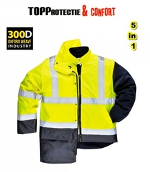 Haina lunga reflectorizanta cu captuseala detasabila 5 in 1 Executive