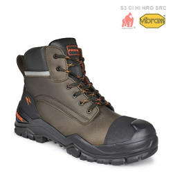 Bocanci de protectie piele maro foarte rezistenti VIBRAM