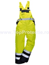 Salopeta fluorescenta cu dungi reflectorizante S488 galben portocaliu